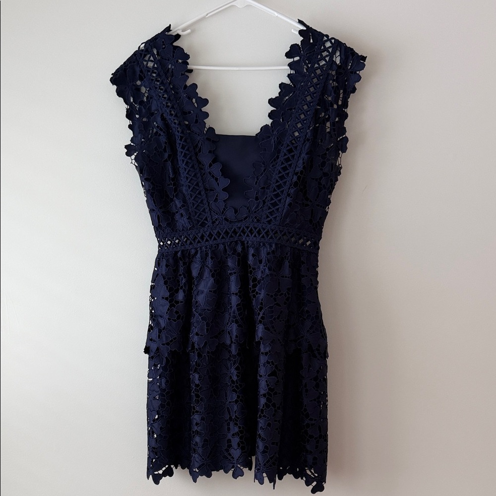 Self Portrait Navy Dress